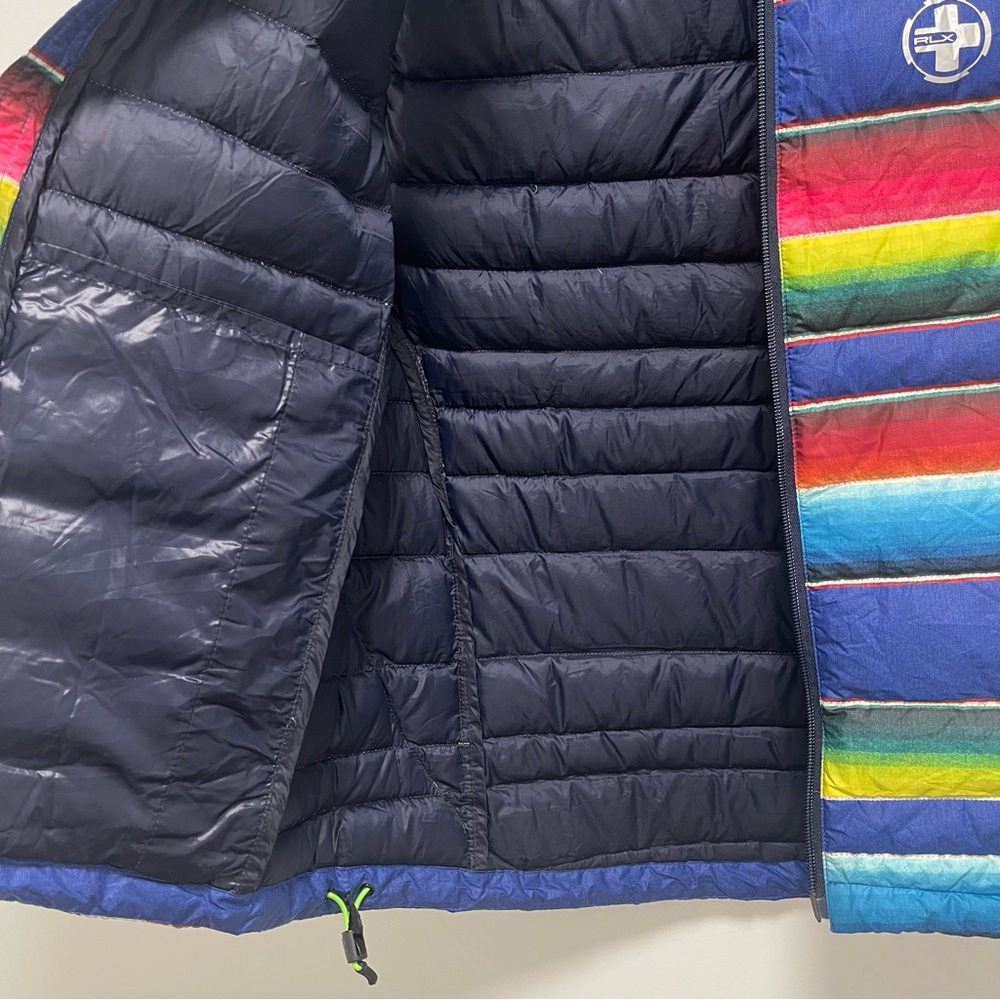 Ralph Lauren RLX Canyon Southwest Aztec Down Blue Combo Vest Size Small - Picture 10 of 13